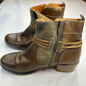 Pikolinos Zaragoza W9H-8800 Brown Leather Ankle Bootie EU39, US8.5